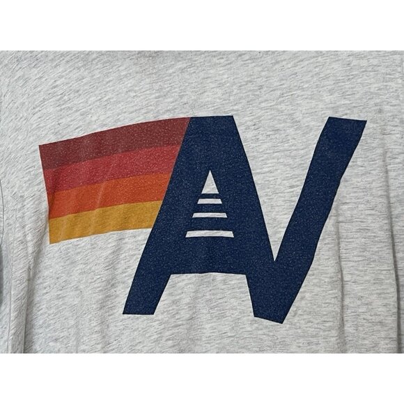 AVIATOR NATION Light Gray Long Sleeve Logo Tee T-Shirt - Women's Medium - Picture 2 of 13
